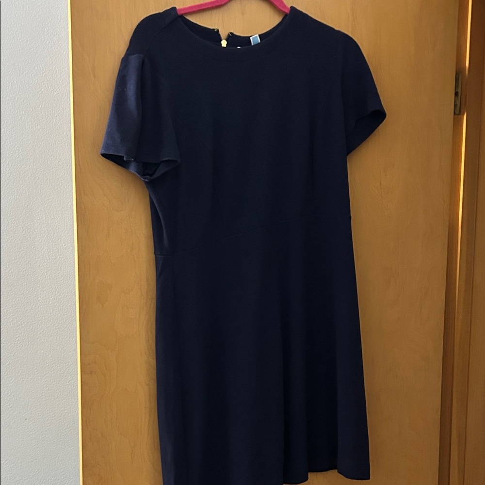 Elegant Navy Blue Dress Draper James.  L.